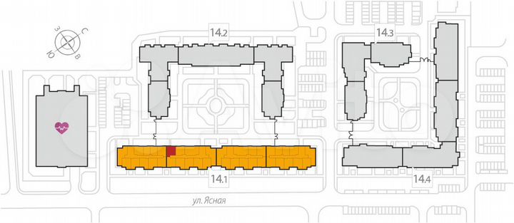 1-к. квартира, 38,9 м², 6/8 эт.