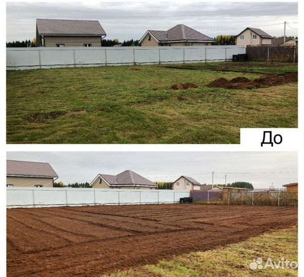 Вспашка, посев газона, уплотнение, покос травы