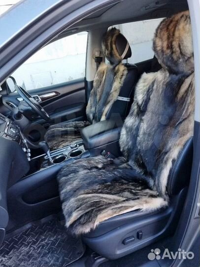 Меховые накидки комплект из натурального волка