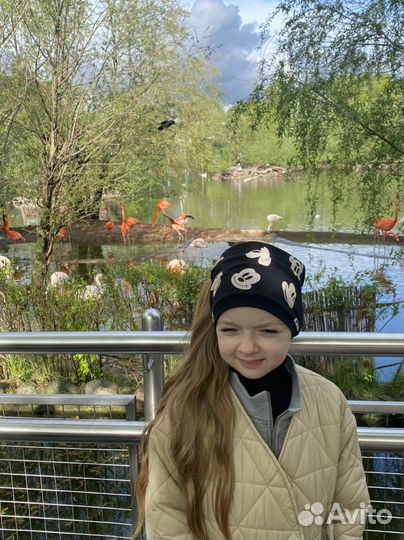 Шапка для девочки на голову ростом до 146