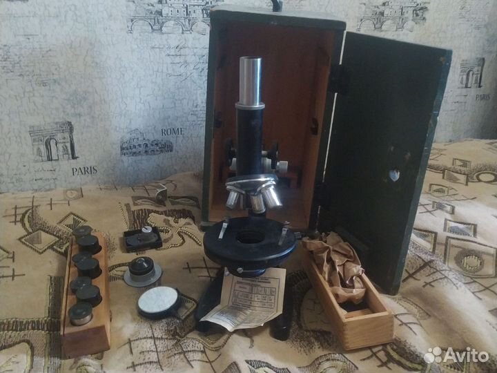 Биологический Микроскоп м-9 1948г.в