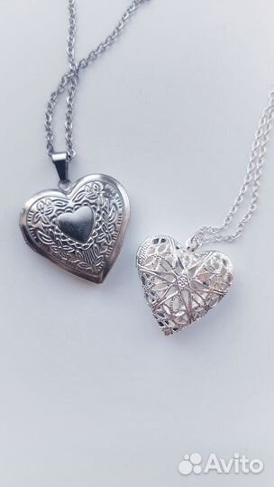 Кулон Сердечко открывающийся для фото