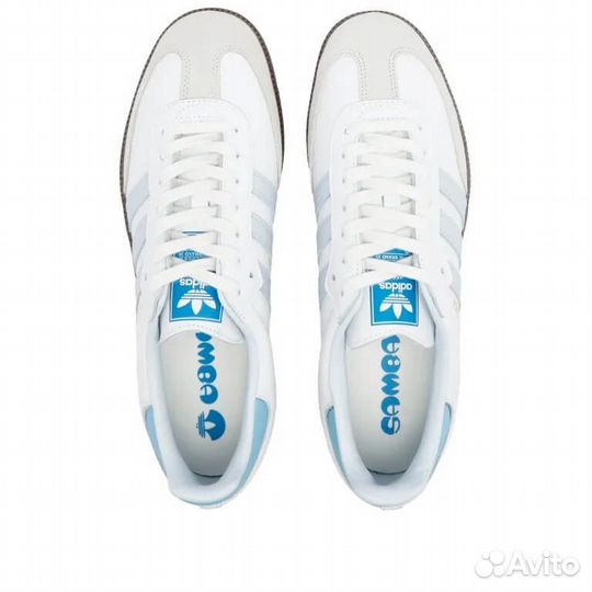 Adidas Samba Og White Blue Halo Powder Sky Blue