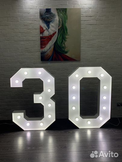 Цифры с лампами