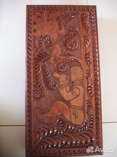 Нарды деревянные резные Иванушка Пастушок Свирель