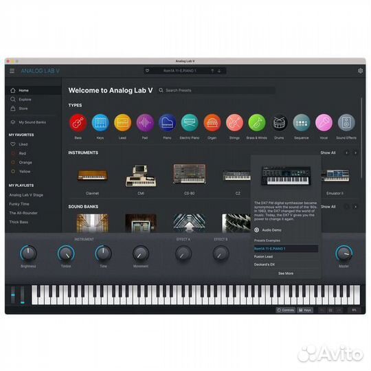Програмное обеспечение Arturia Analog Lab V (elect