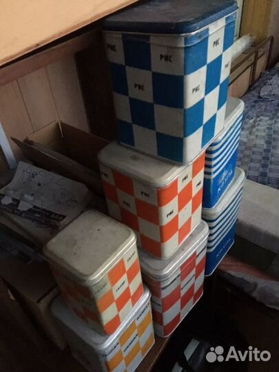 Жестяные банки для круп СССР - за все