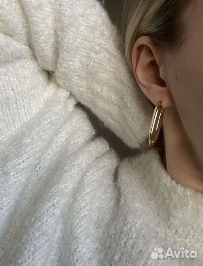 Серьги под золото