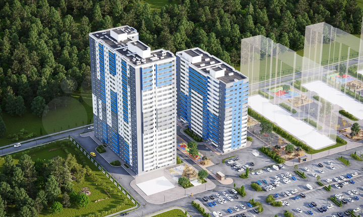 2-к. квартира, 40,7 м², 8/25 эт.