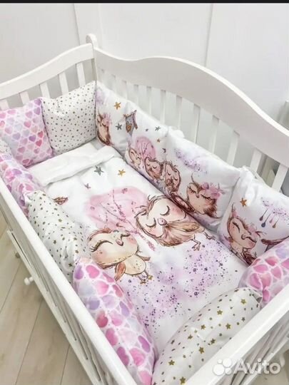 Детское постельное белье с бортиками