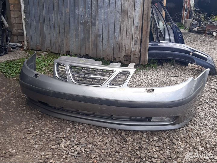 Бампер передний Сааб 9 5 рестайлинг с птф