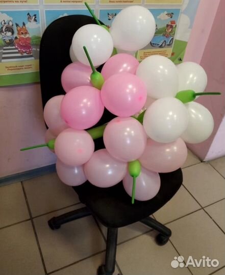 Цветы из воздушных шаров. Воздушные букеты