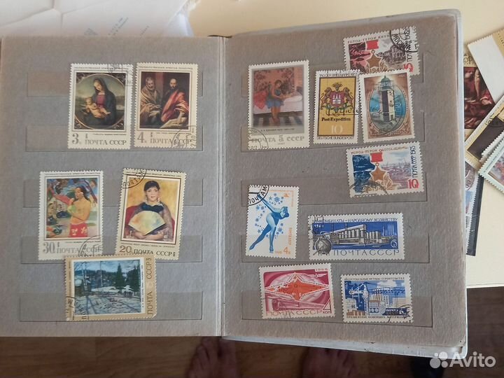 Марки в альбоме