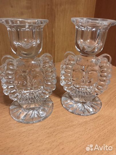 Хрустальные подсвечники 2 штуки