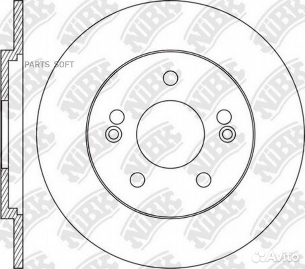 Nibk RN1643 Диск торм.зад