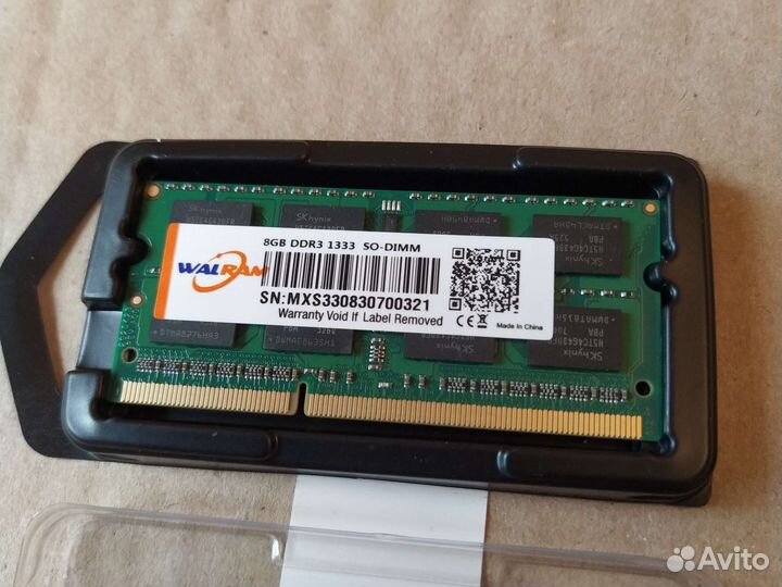 8Gb память ноутбука (DDR3 PC3 10600S 1333MHz)