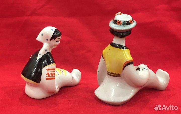 Статуэтки фарфоровые. Гуцулы. СССР