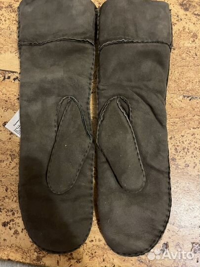 Варежки женские кожа и мех размер 7