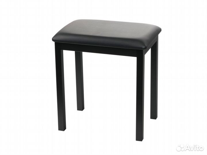 Банкетка для пианино черная кожзам