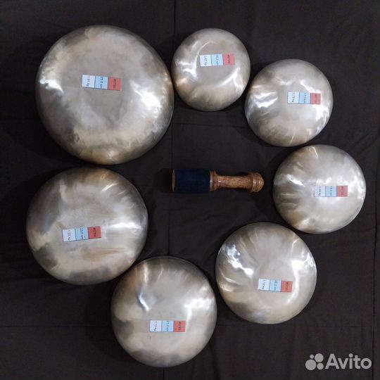 Тибетские поющие чаши - набор 7 чакр