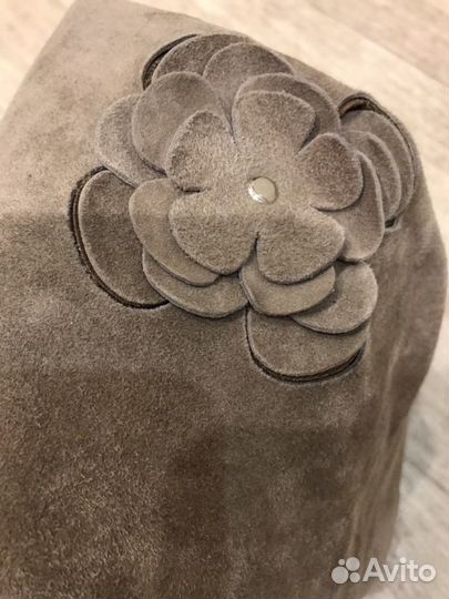 Сапоги замшевые