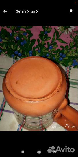 Кружка глиняная