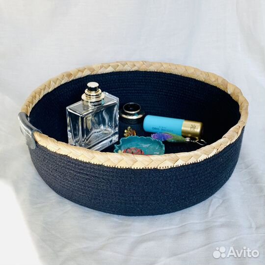 Корзина плетеная для хранения органайзер 24х24х8