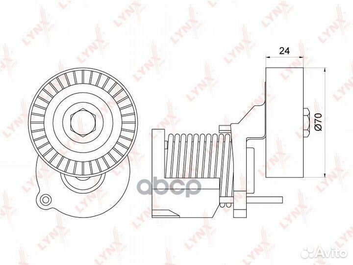 Натяжитель поликлинового ремня PT3148 lynxauto
