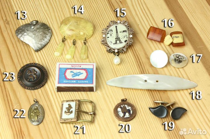 Украшения пуговицы кулоны цепочки Европа СССР