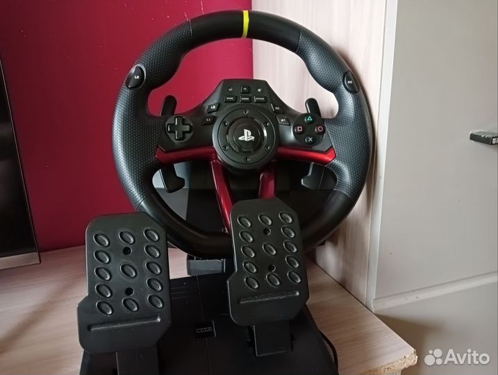 Игровой руль с педалями для PS 4 и пк