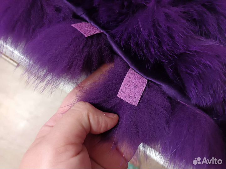 Накидка меховая фиолетовая