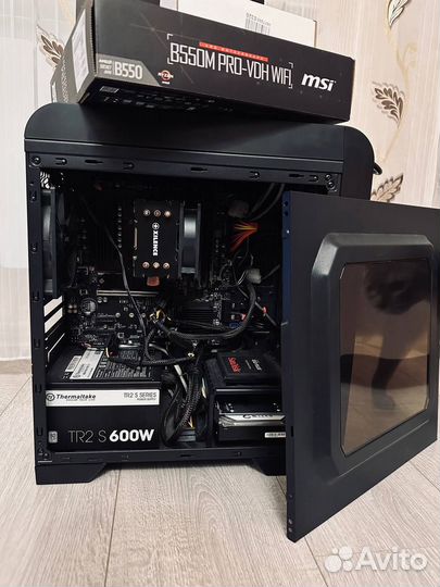 Компьютер без видеокарты: Ryzen 5 5600x, 16GB, SSD