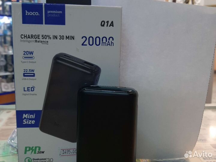 Power bank мощный 3А-22,5w тип С 20000мА