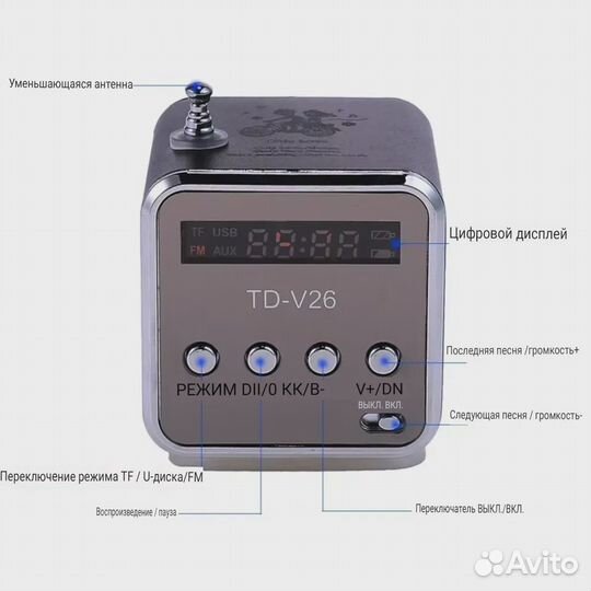 Новые Беспроводные радио Колонки MP3, USB, AUX, TF