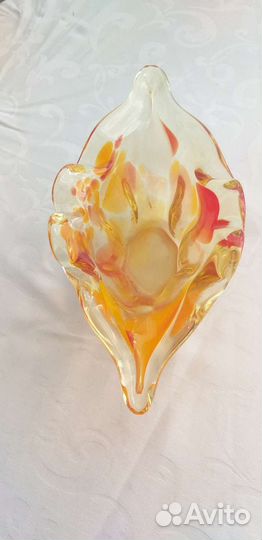 Ваза конфетница цветное стекло