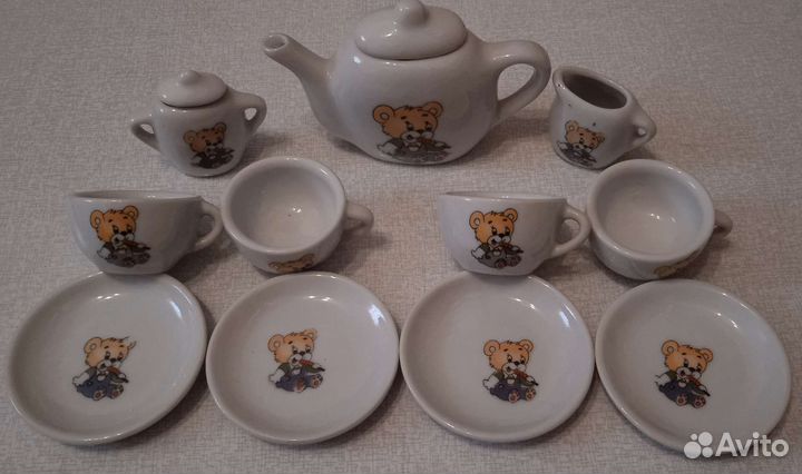 Игрушечная керамическая посуда