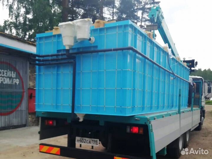 Бассейн 6x2 из полипропилена