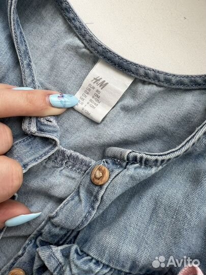 Комплект H&M 80 для девочки джеггинсы