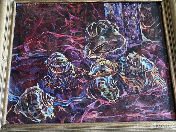 Картина маслом на холсте. Ракушки