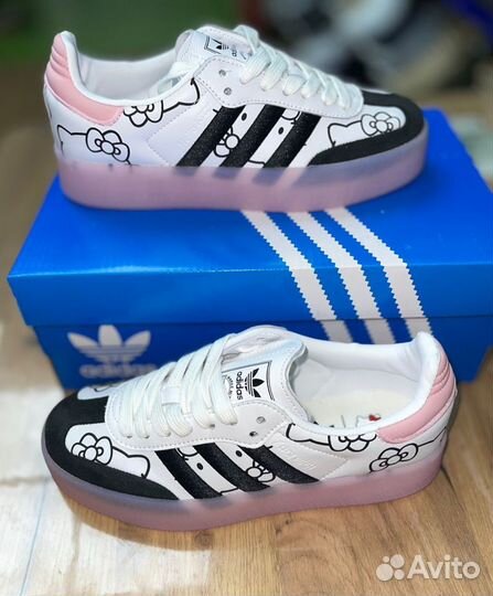 Кроссовки женские adidas samba hello kitty