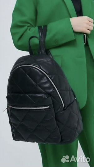 Рюкзак женский натуральная кожа черный