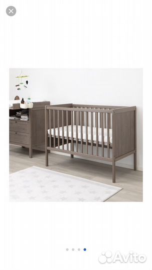 Кроватка детская сундвик и матрас IKEA