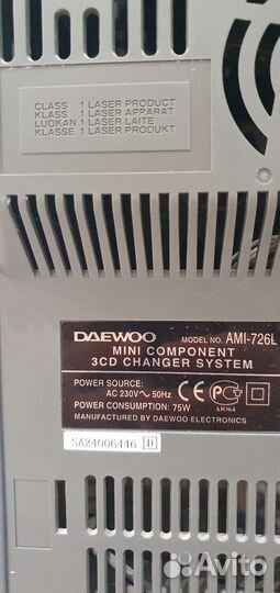 Музыкальный центр daewoo