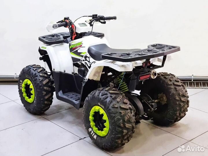 Квадроцикл Motoland wild 125 бело-зеленый