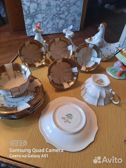 Сервиз чайный фарфор старинный импортный