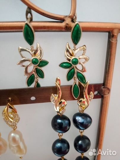 Серьги ручной работы жемчуг