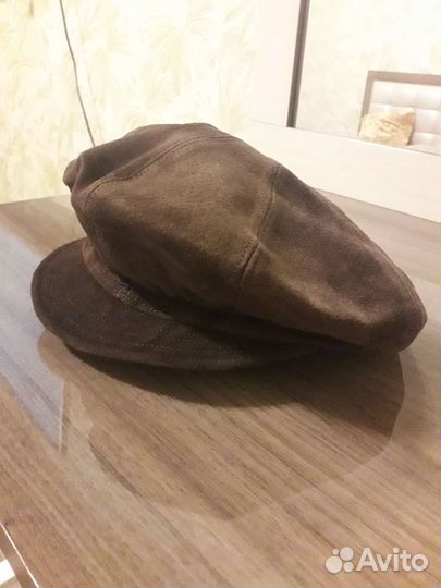 Кепка мужская натуральный замш