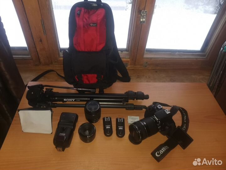 Фотоаппарат Canon 600d, большой комплект