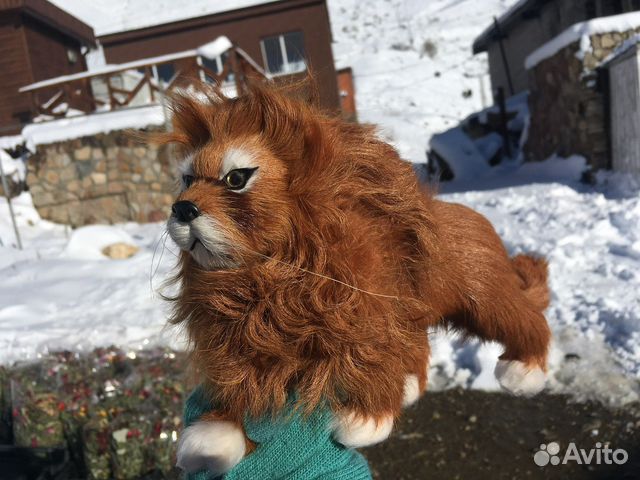 Фигурки животных из меха Лев из Домбая