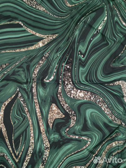 Ткань шелк зелёная 250- 150